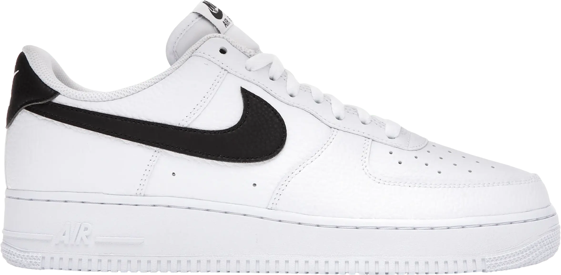 Nike Air Force 1 Low '07 White Black Pebbled Leather (US 10)